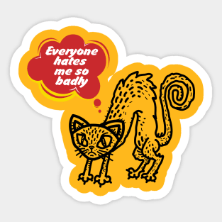 Dirty cat Sticker